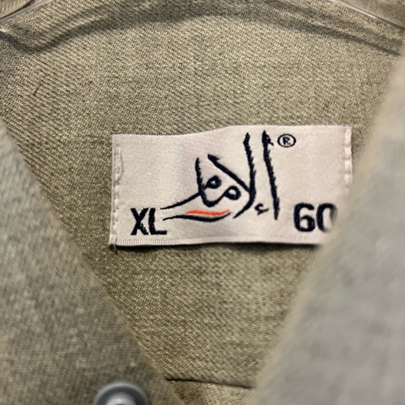 Men’s long winter kaftan thoub Arab Islamic jalabiya thobe two side pockets - Picture 2 of 5